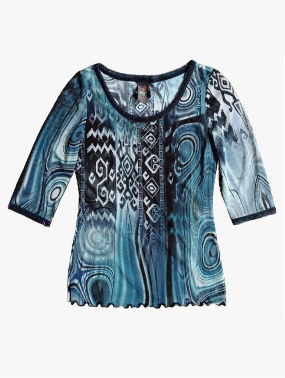 Anac by Kimi Y2K Multicolor Mesh Top